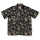 THE DUDES RACK AND RALL HAWAIIN SHIRT BLACK Mαύρο